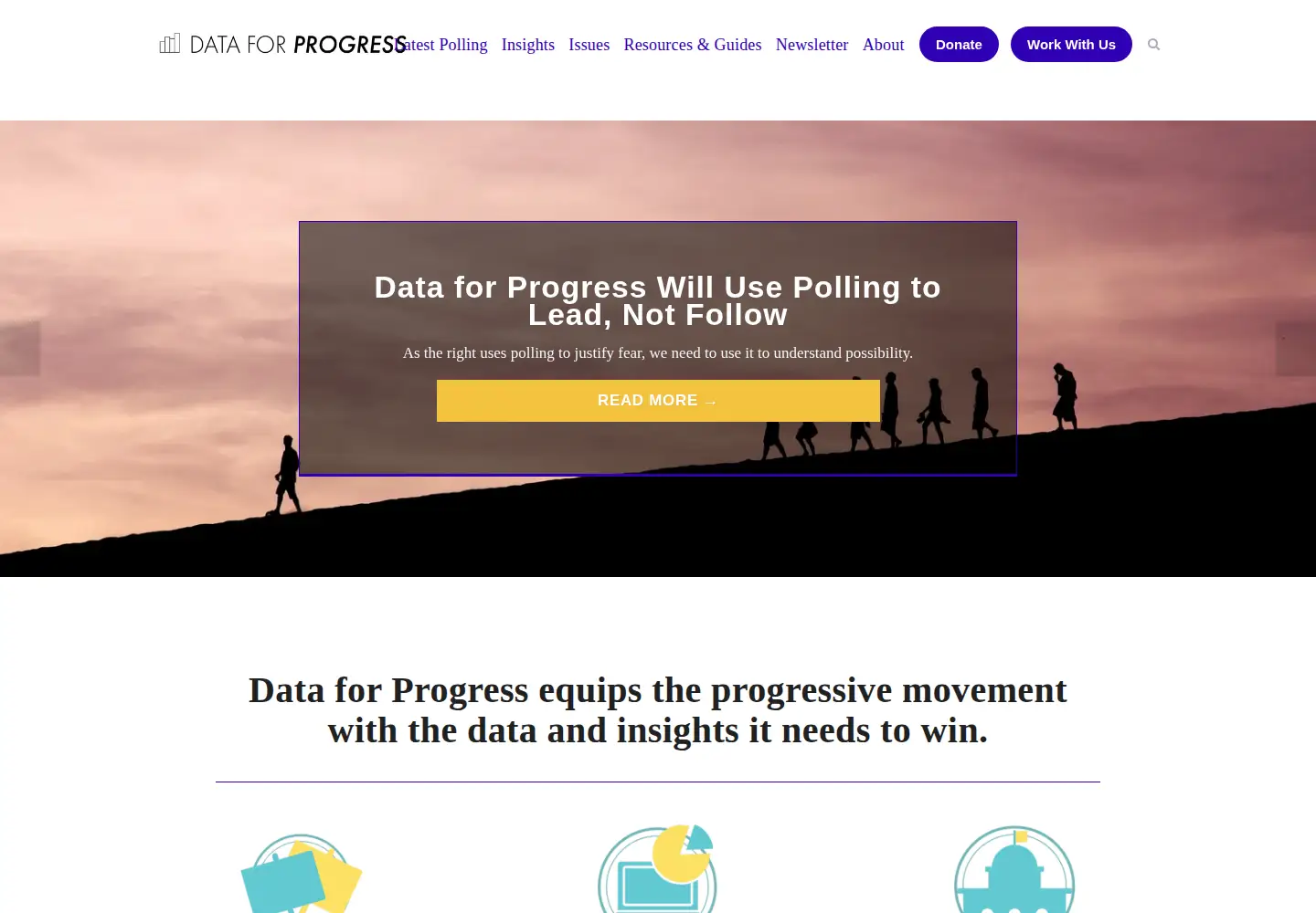 Screenshot of dataforprogress.org