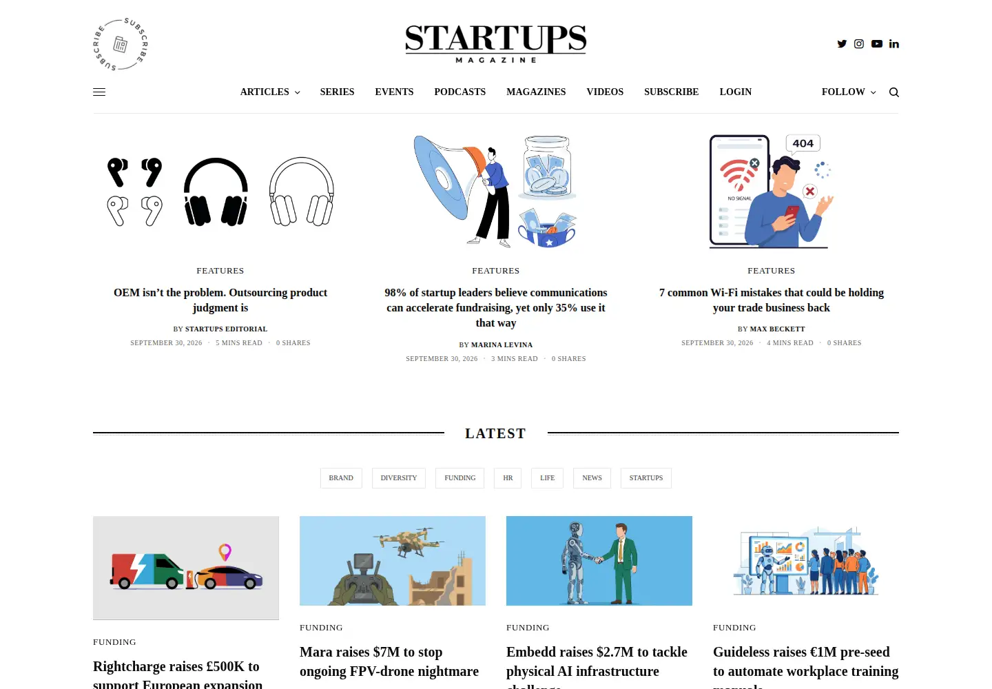 Screenshot of startupsmagazine.co.uk