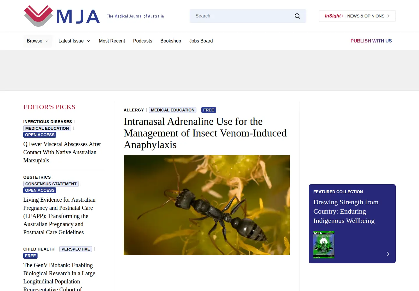 Screenshot of mja.com.au