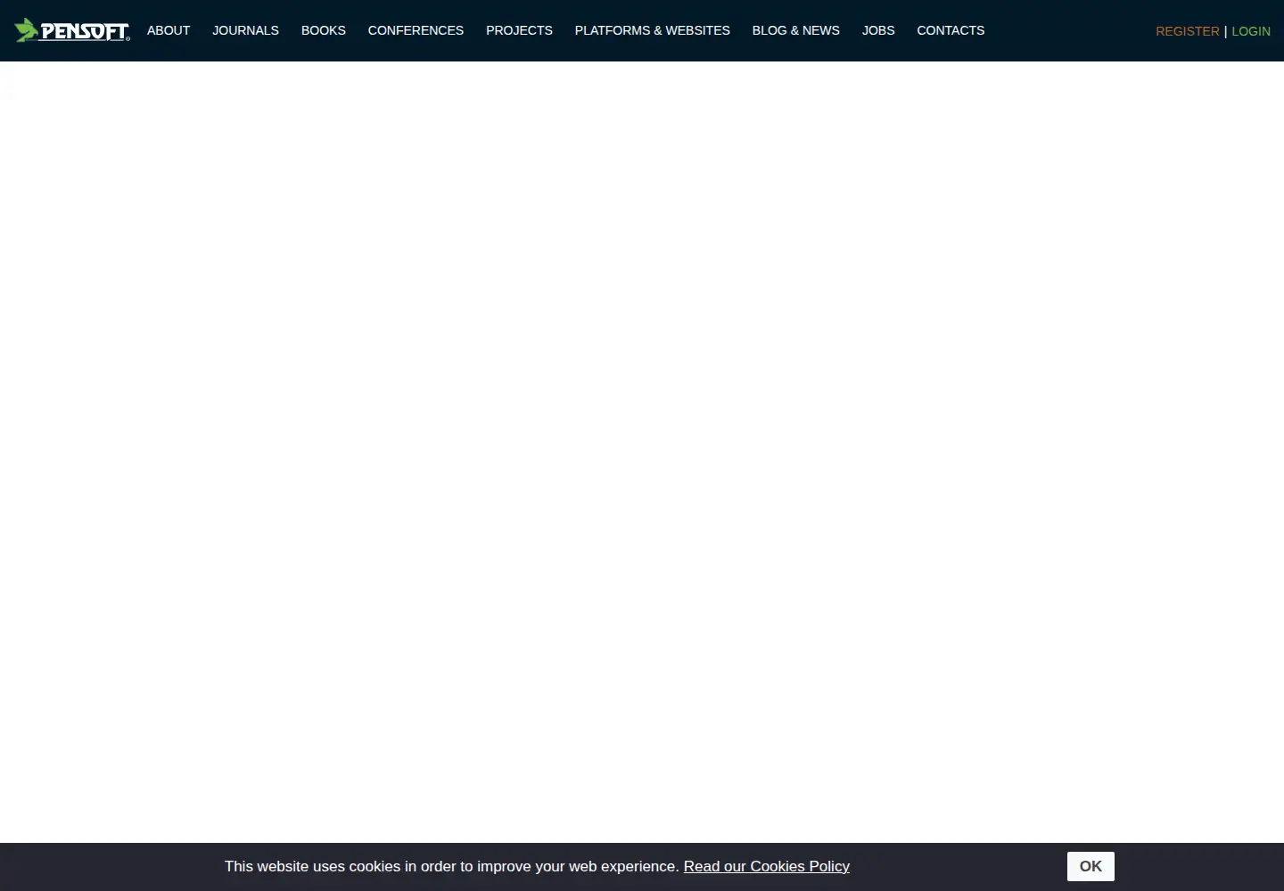 Screenshot of pensoft.net