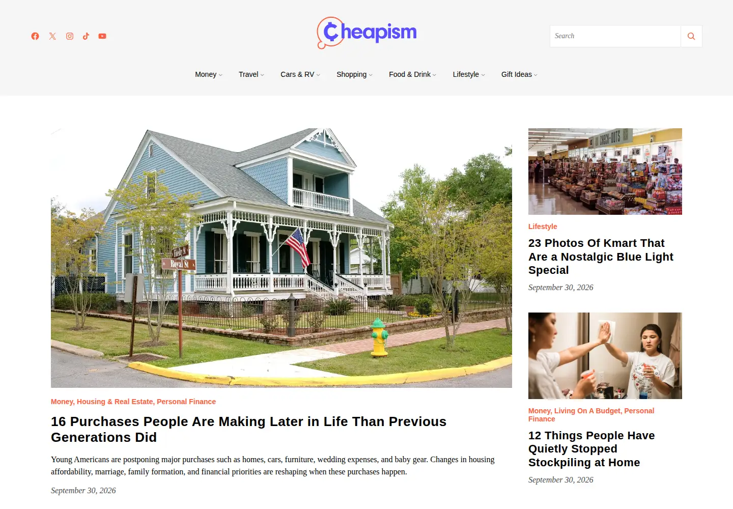 Screenshot of cheapism.com