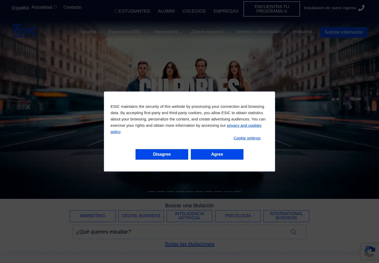 Screenshot of esic.edu
