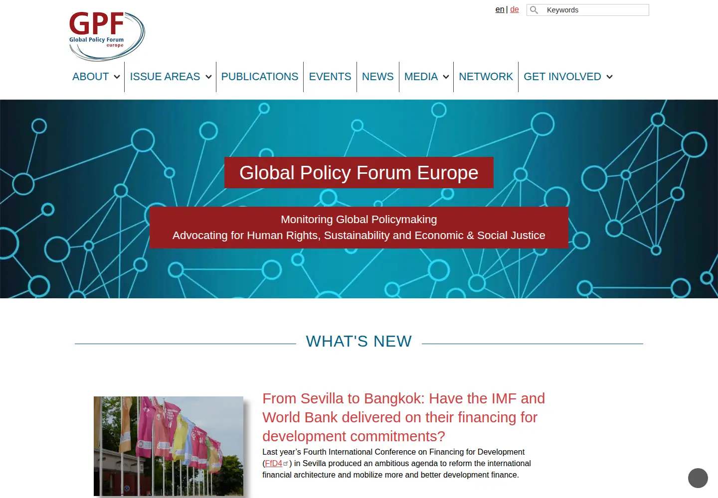 Screenshot of globalpolicy.org