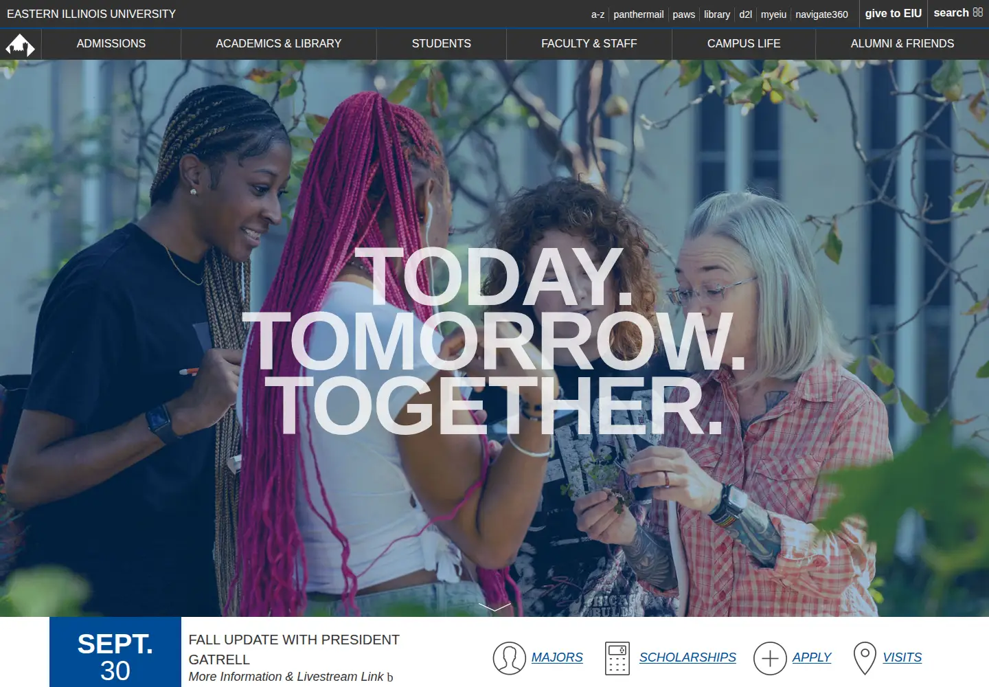 Screenshot of eiu.edu