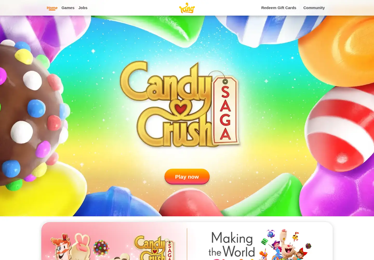 Screenshot of king.com