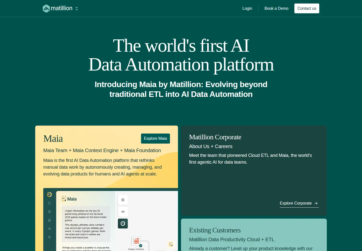 Screenshot of matillion.com