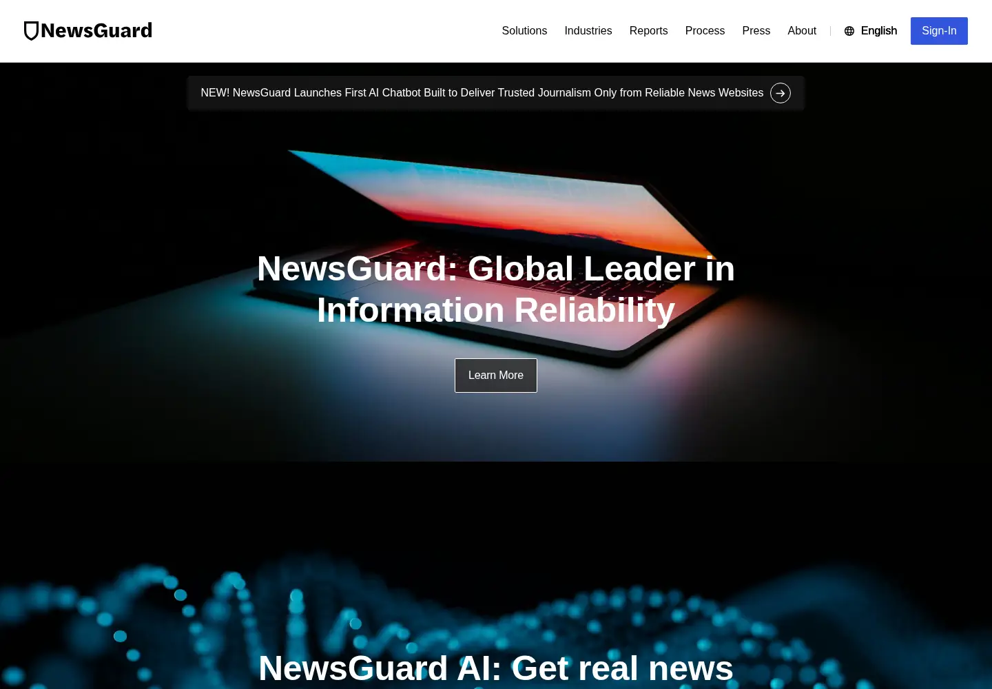 Screenshot of newsguardtech.com