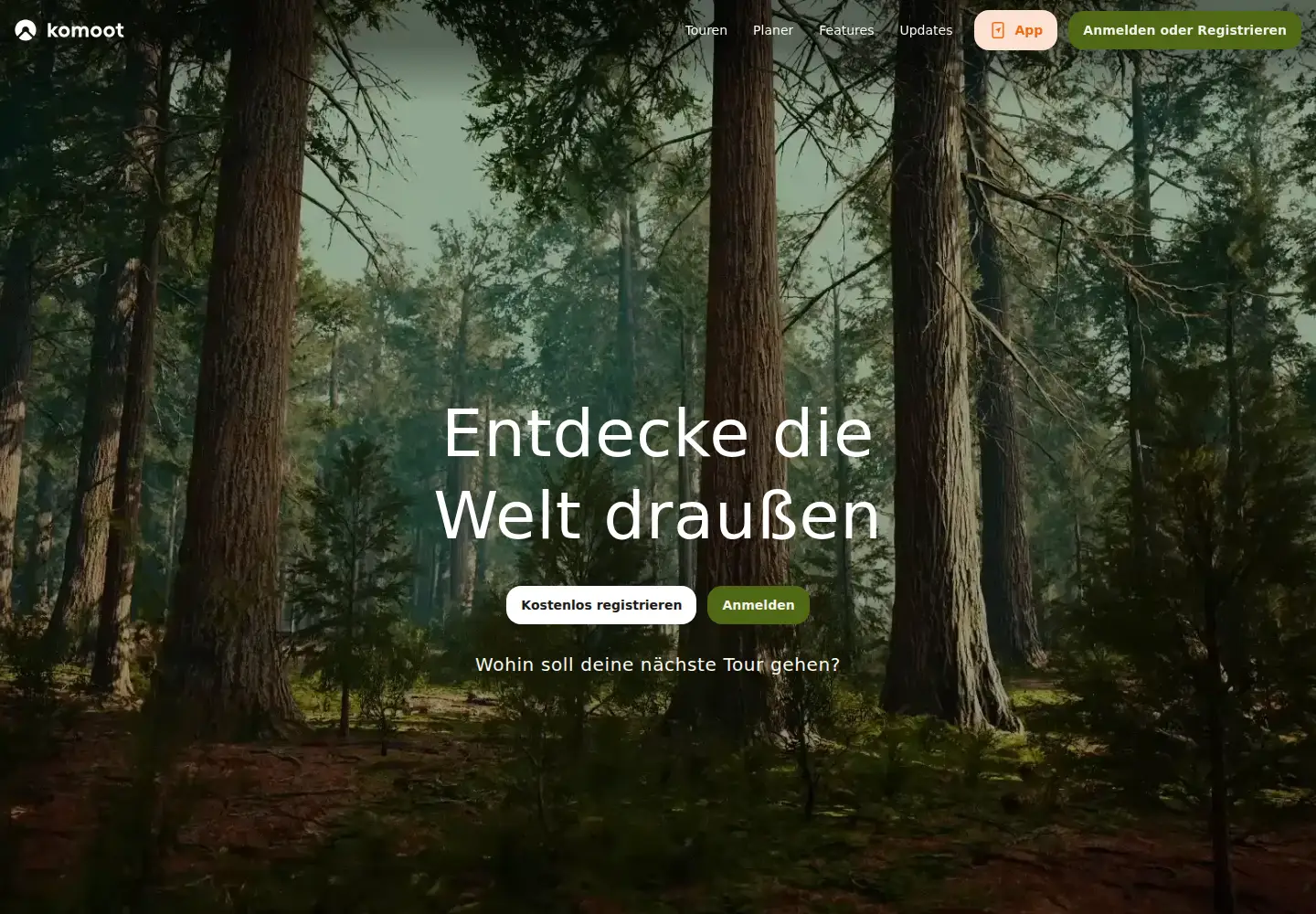 Screenshot of komoot.de