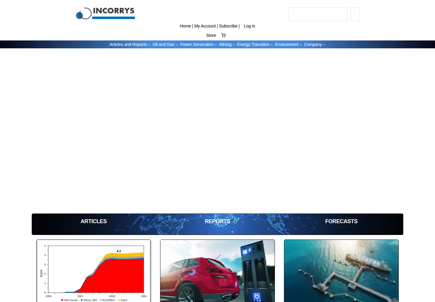 Screenshot of incorrys.com