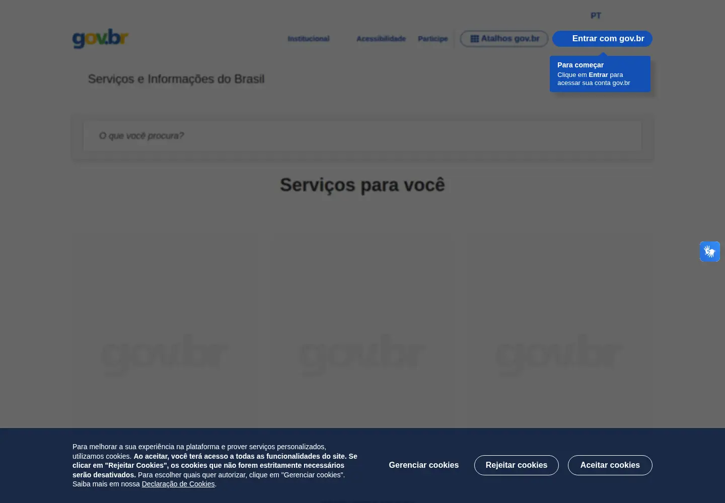 Screenshot of brasil.gov.br