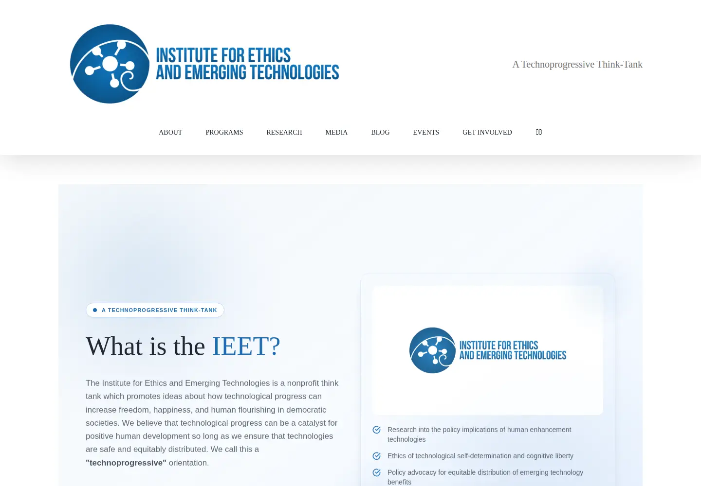 Screenshot of ieet.org