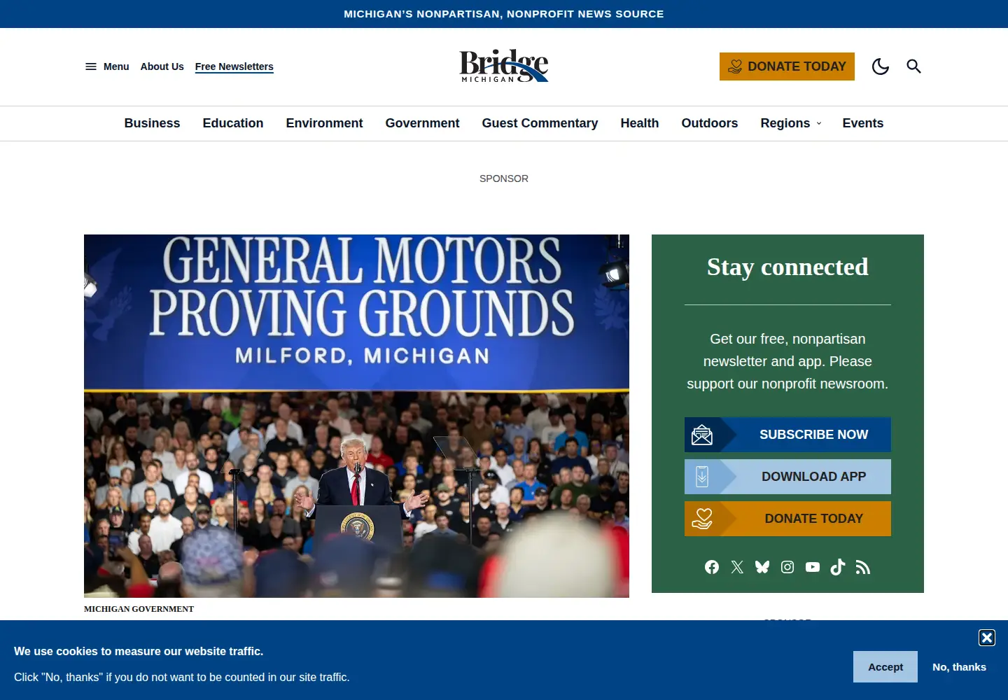 Screenshot of bridgemi.com