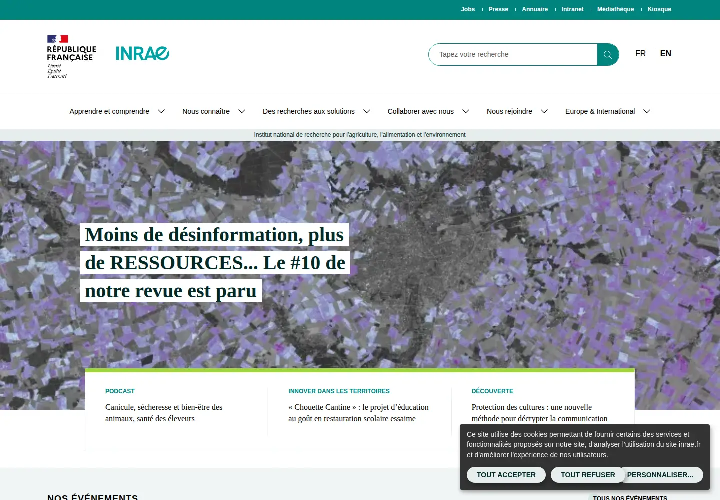 Screenshot of inra.fr