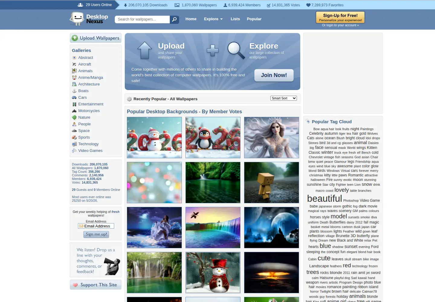 Screenshot of desktopnexus.com
