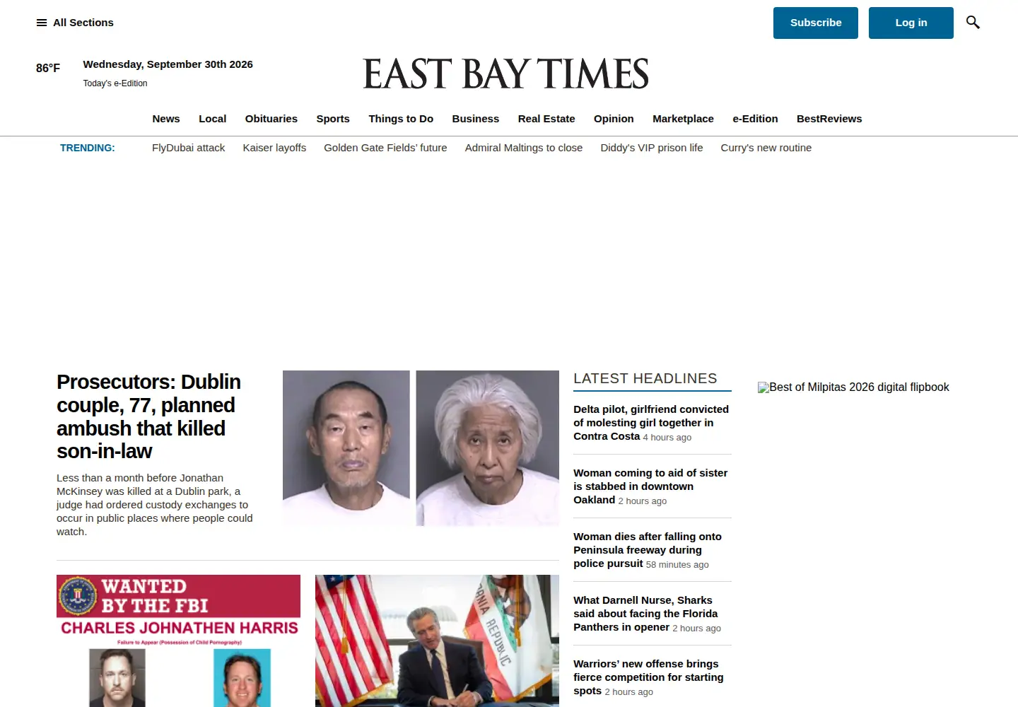 Screenshot of eastbaytimes.com