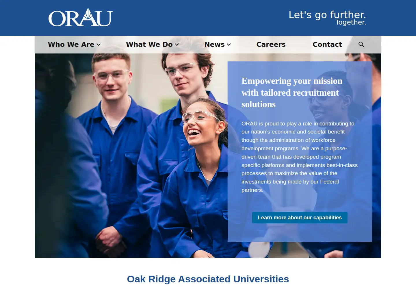 Screenshot of orau.org