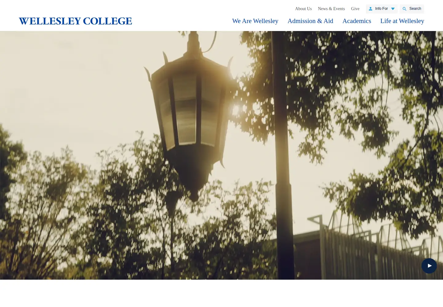 Screenshot of wellesley.edu