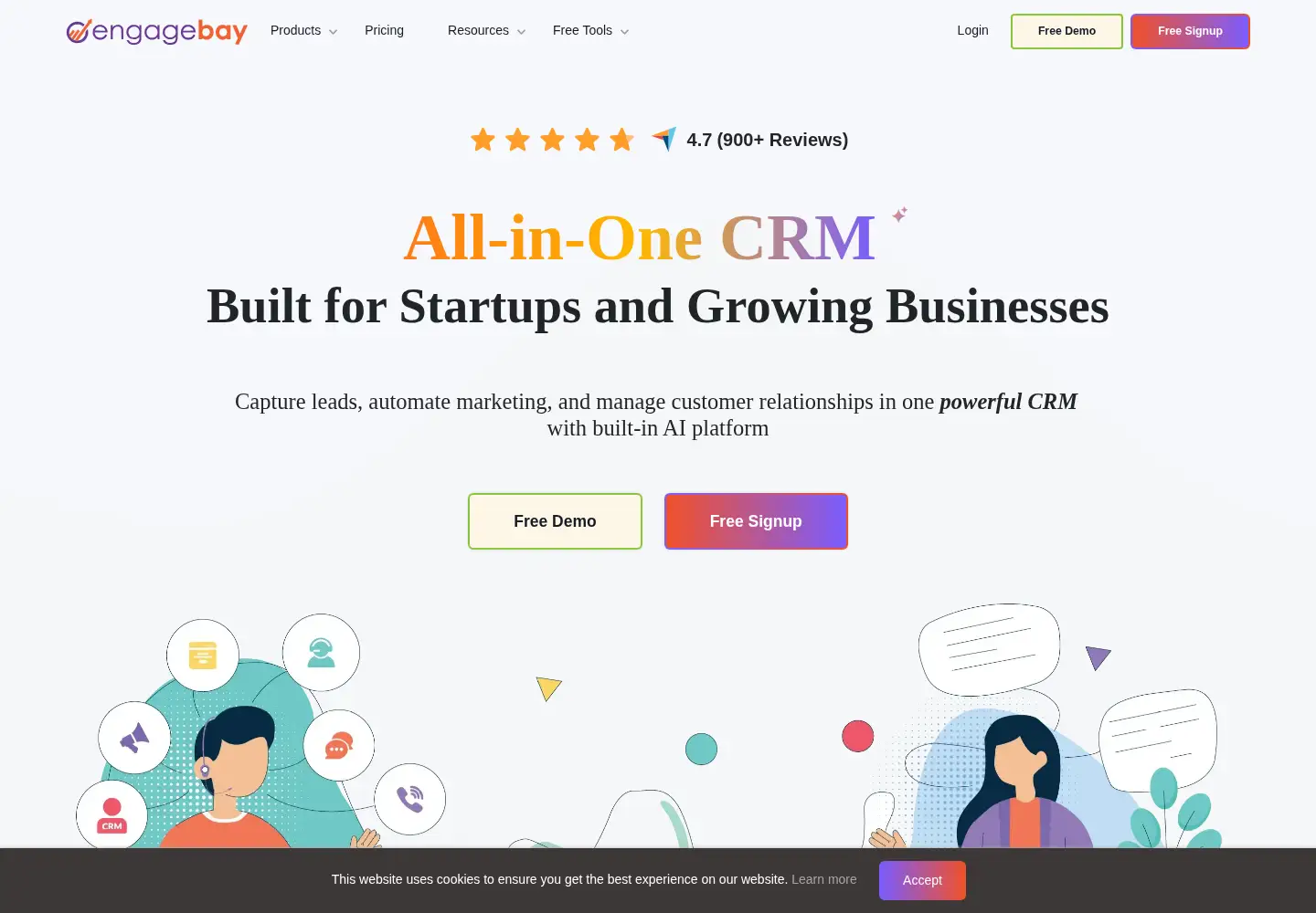 Screenshot of engagebay.com