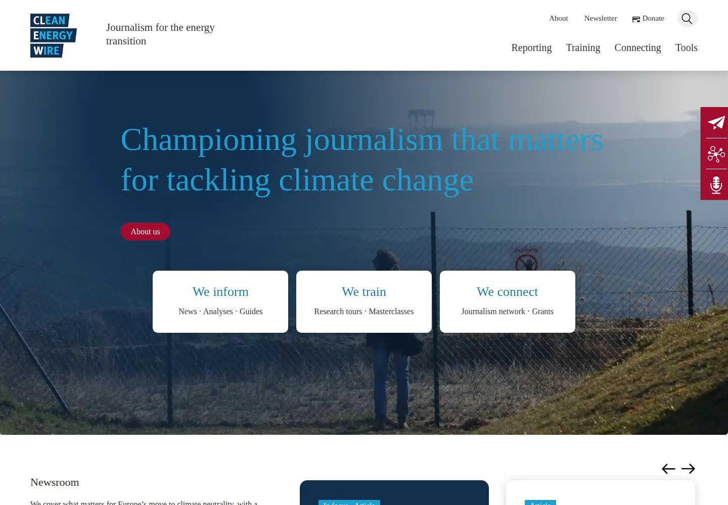 Screenshot of cleanenergywire.org