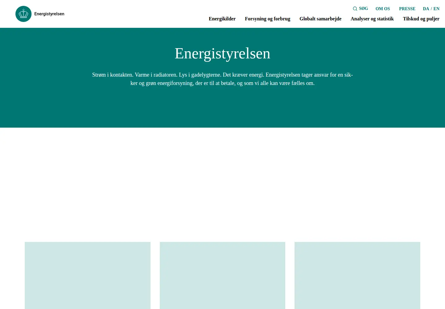 Screenshot of ens.dk