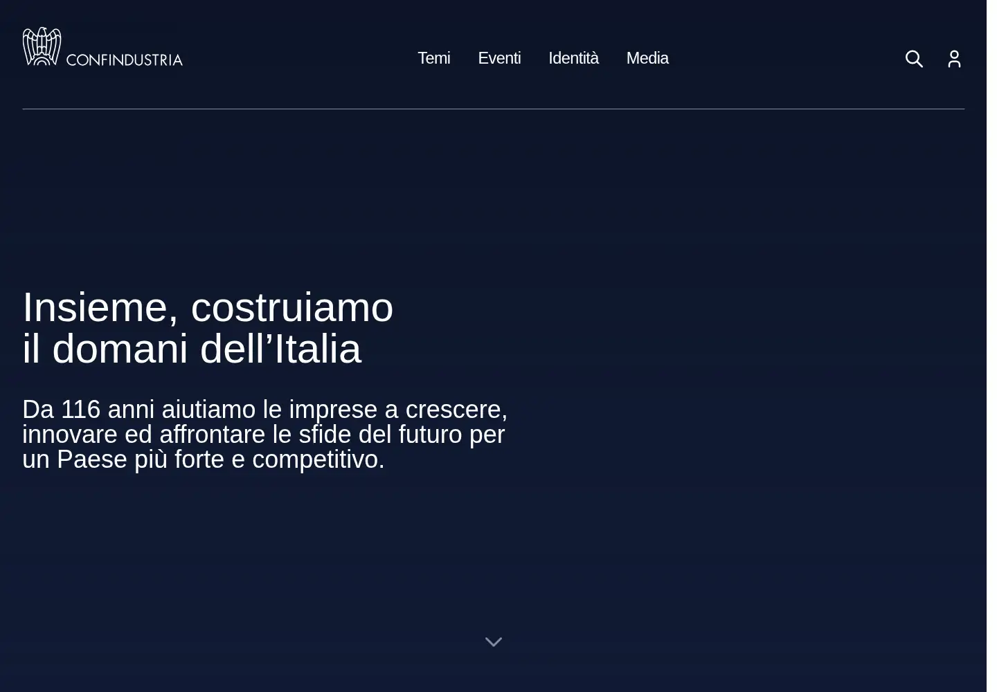 Screenshot of confindustria.it