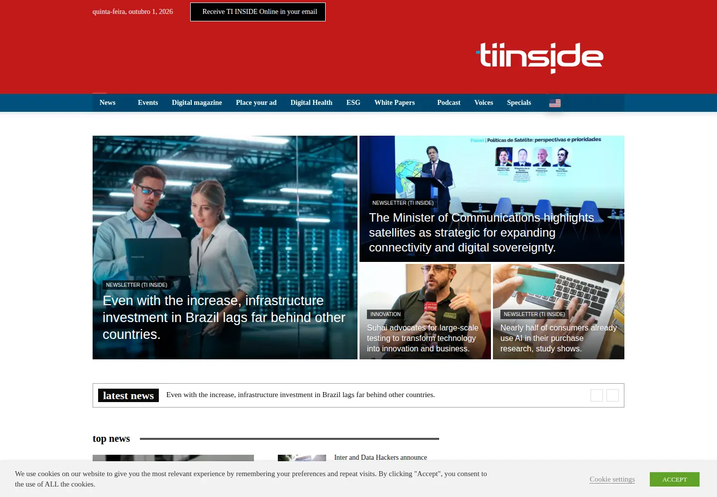 Screenshot of tiinside.com.br