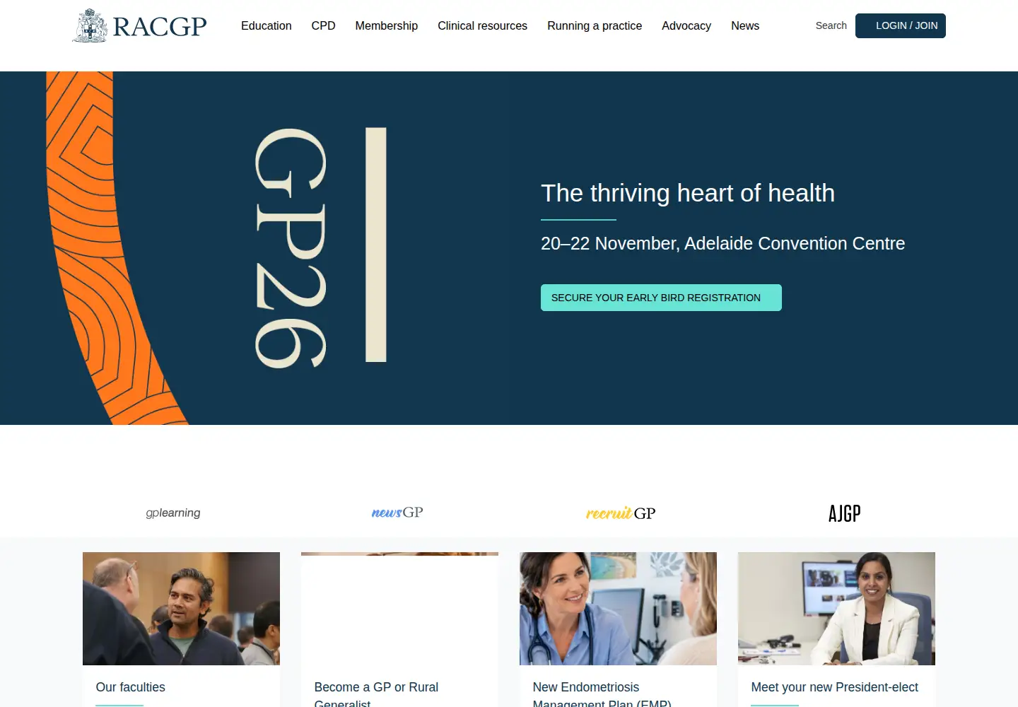 Screenshot of racgp.org.au