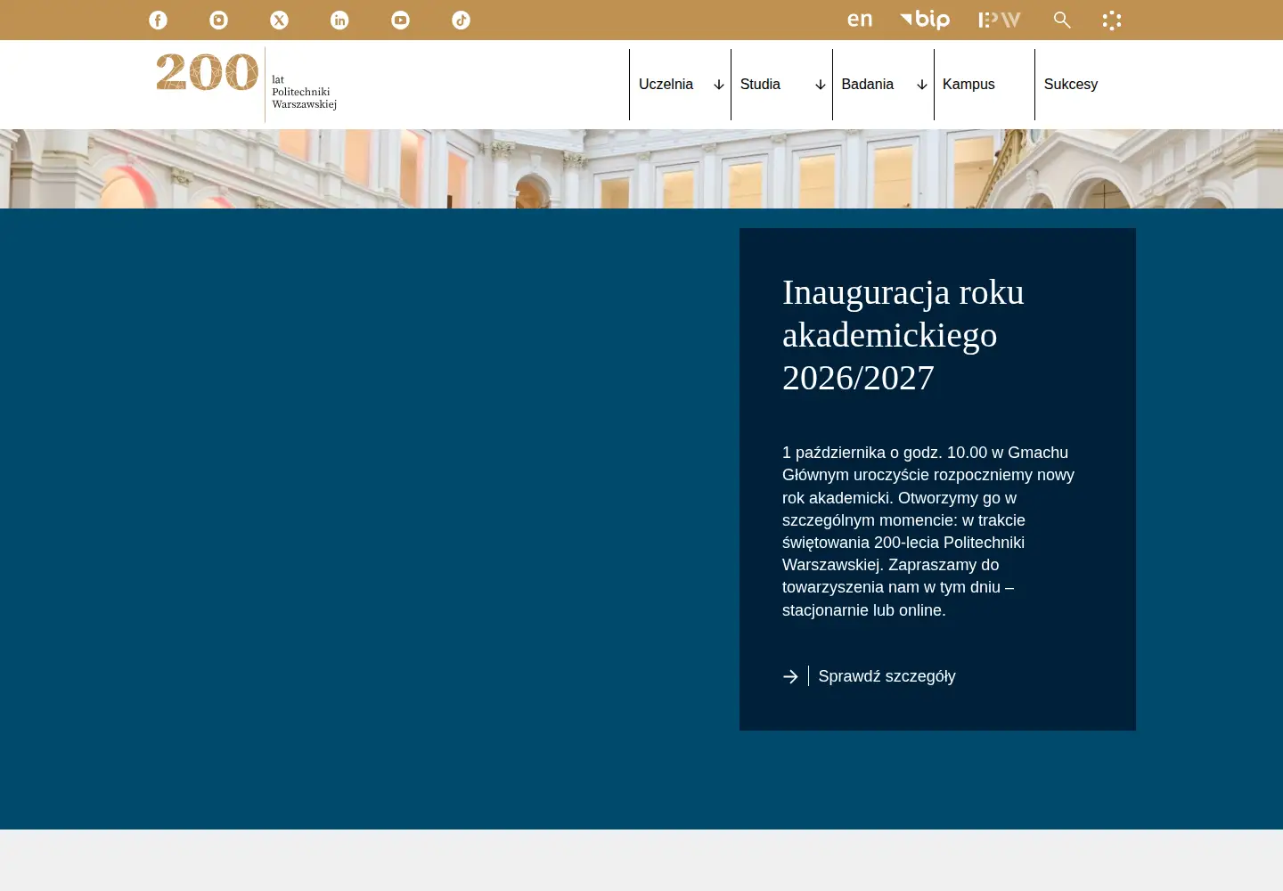 Screenshot of pw.edu.pl