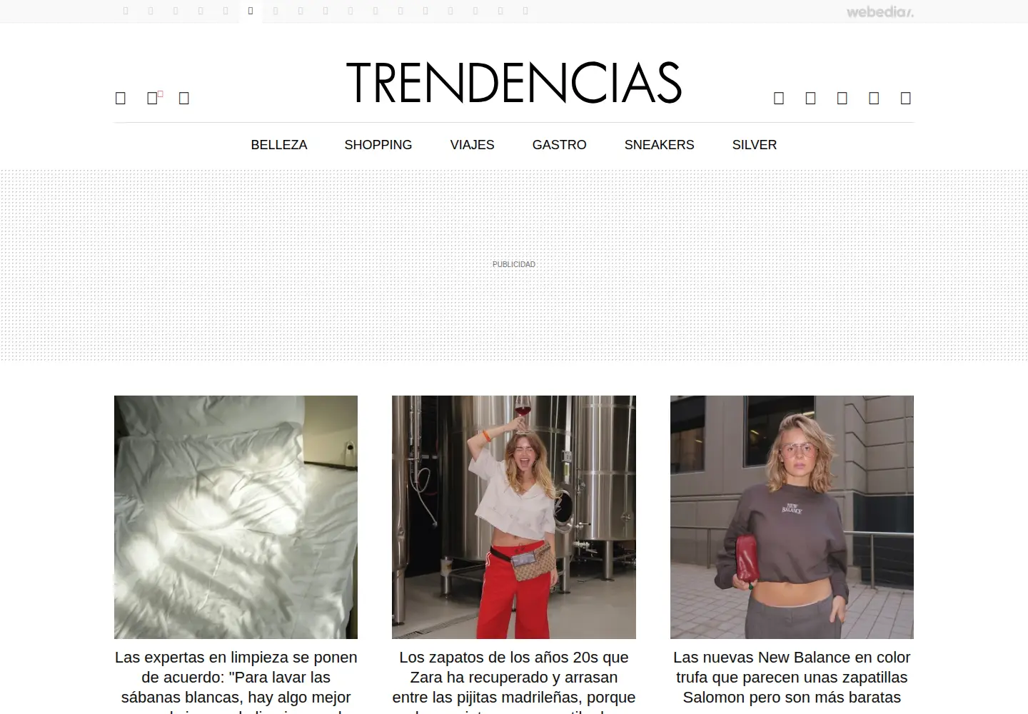 Screenshot of trendencias.com