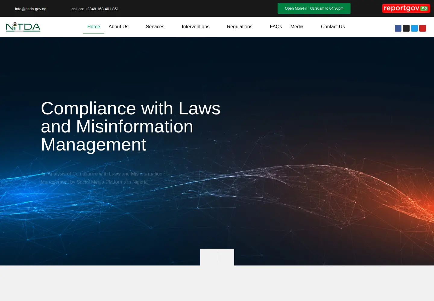 Screenshot of nitda.gov.ng