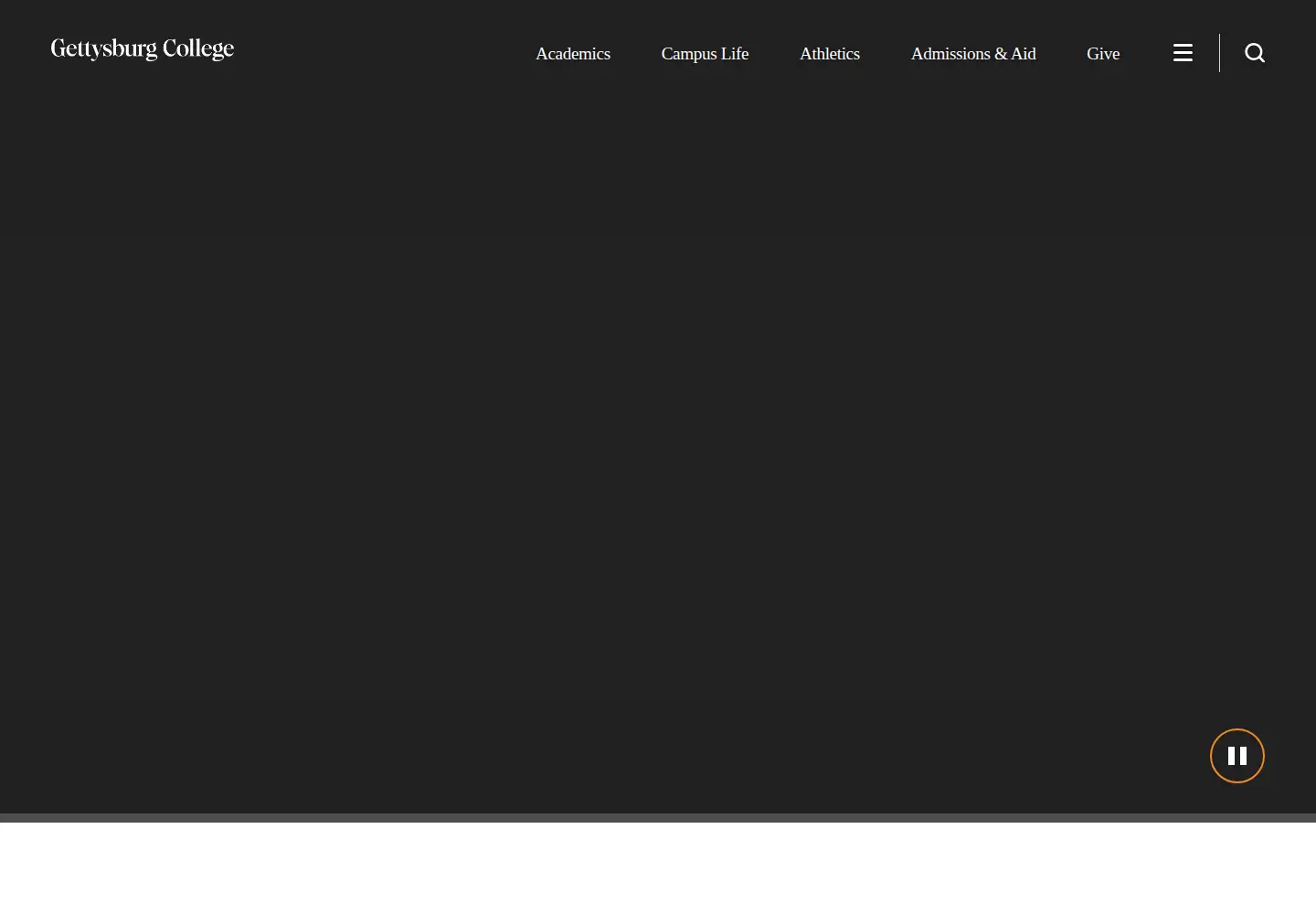 Screenshot of gettysburg.edu