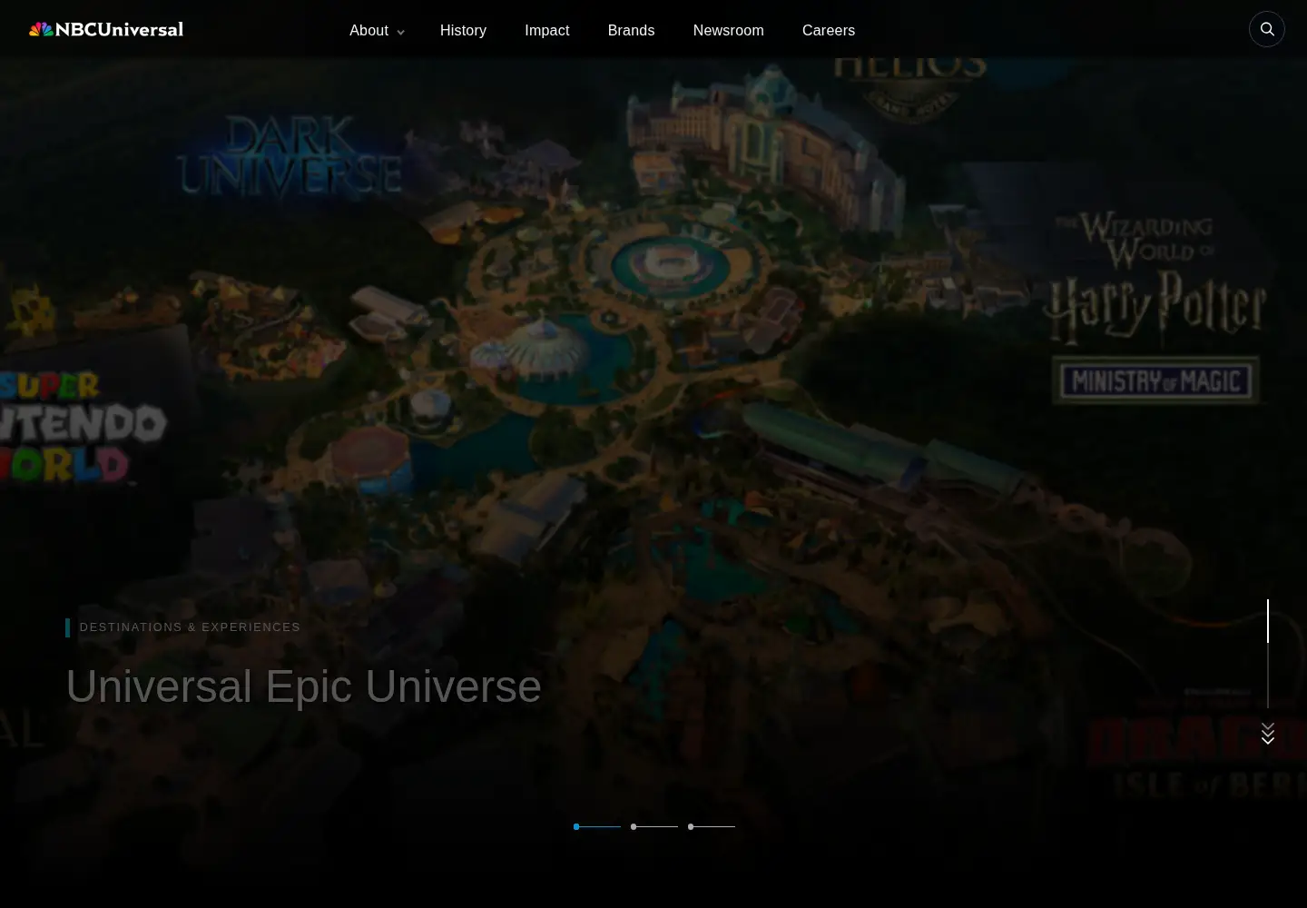 Screenshot of nbcuniversal.com
