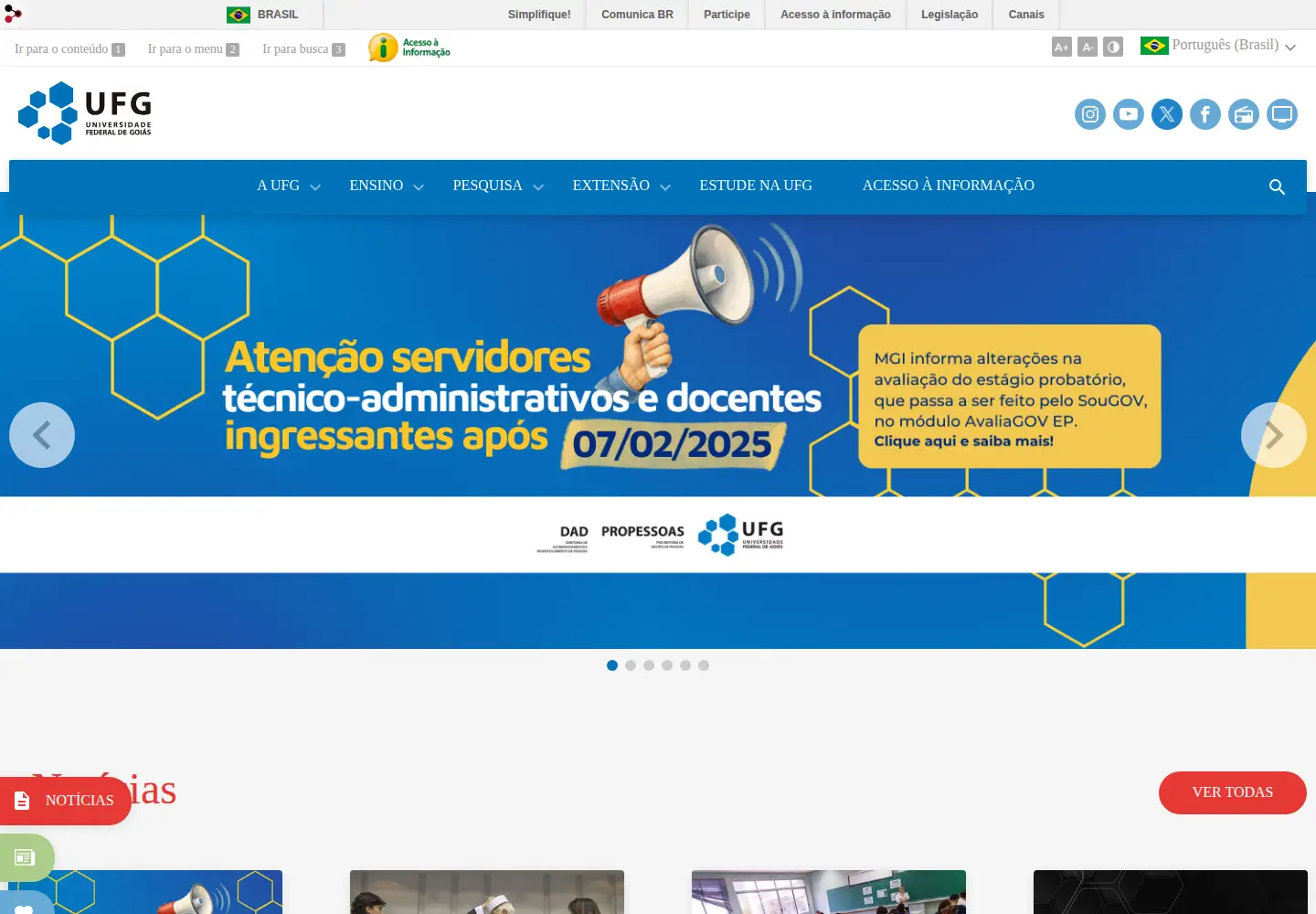 Screenshot of ufg.br