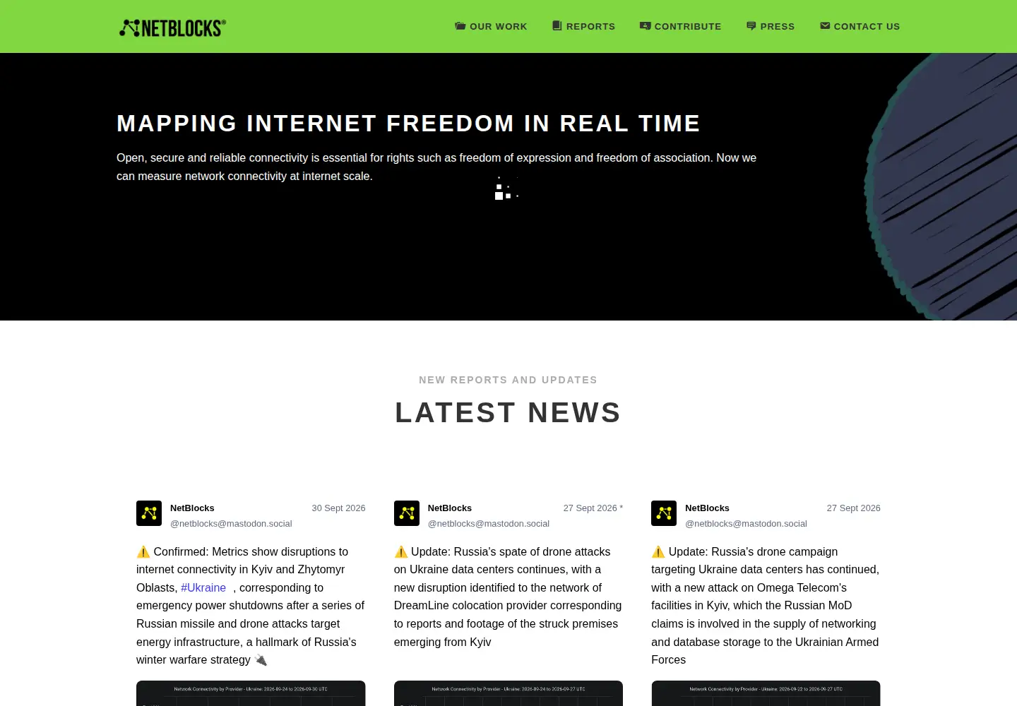 Screenshot of netblocks.org