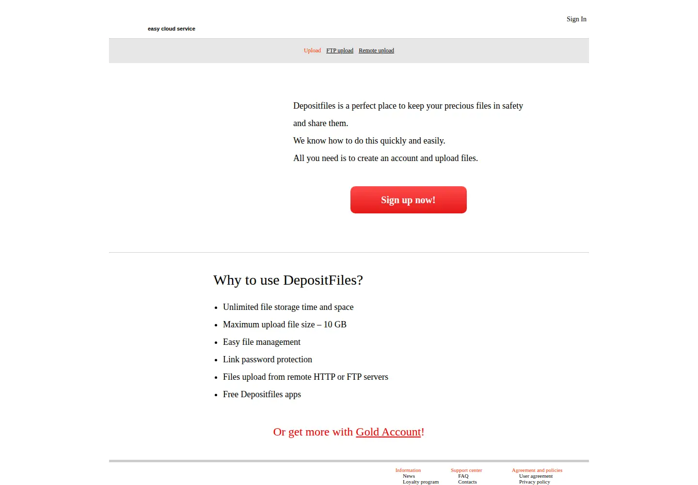 Screenshot of depositfiles.com