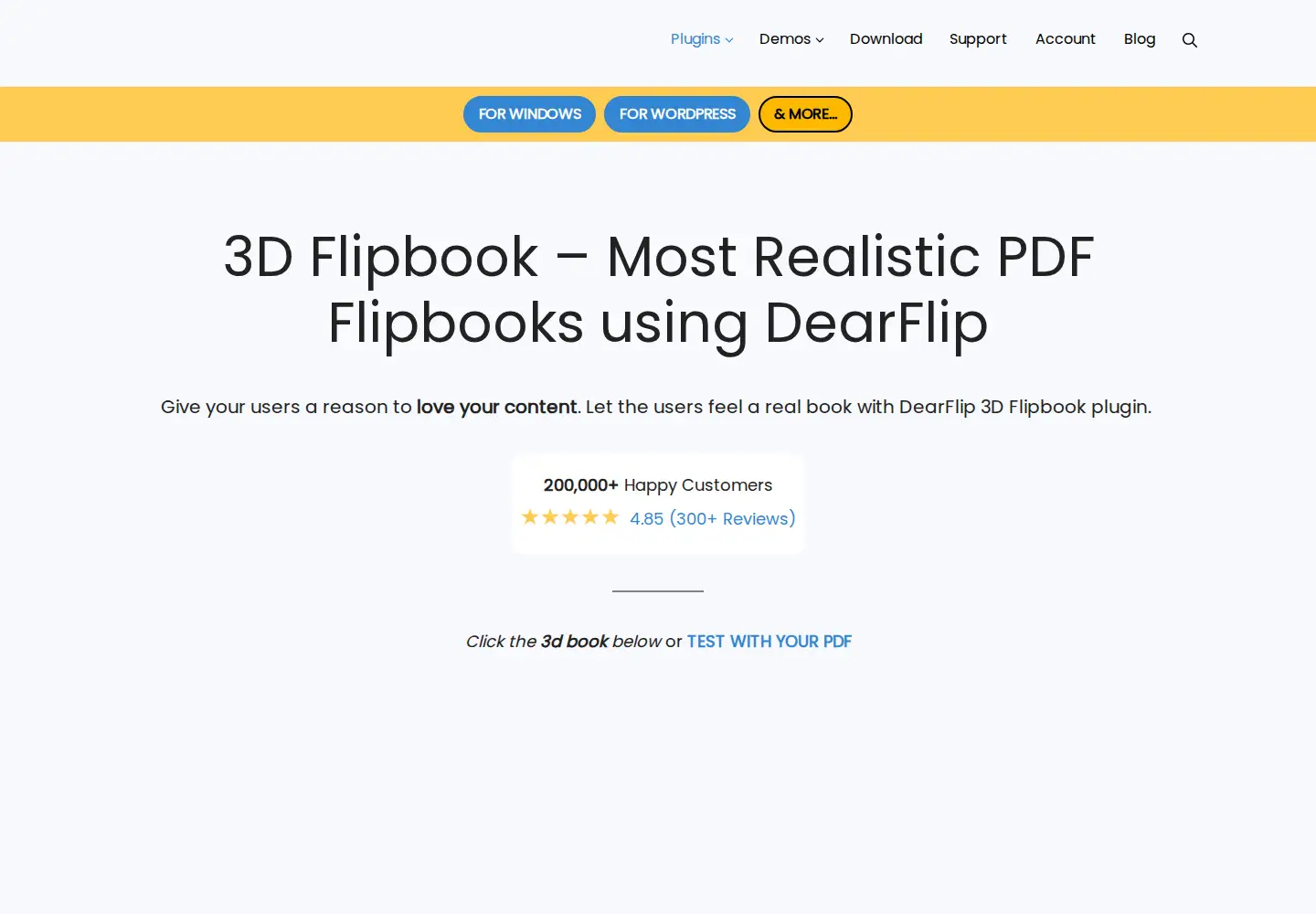 Screenshot of dearflip.com