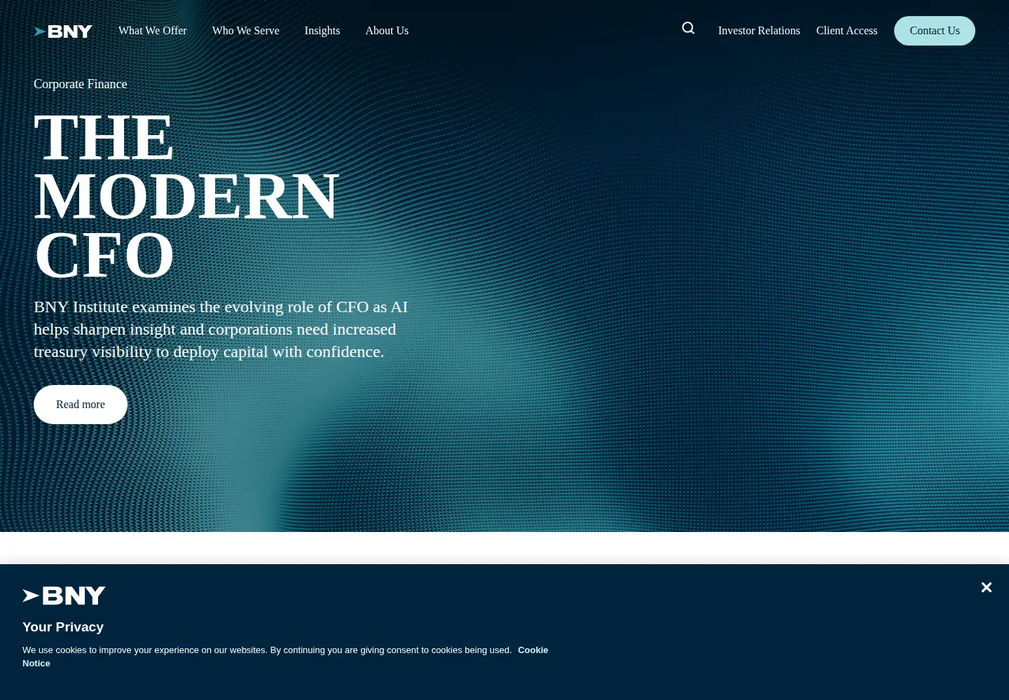 Screenshot of bnymellon.com