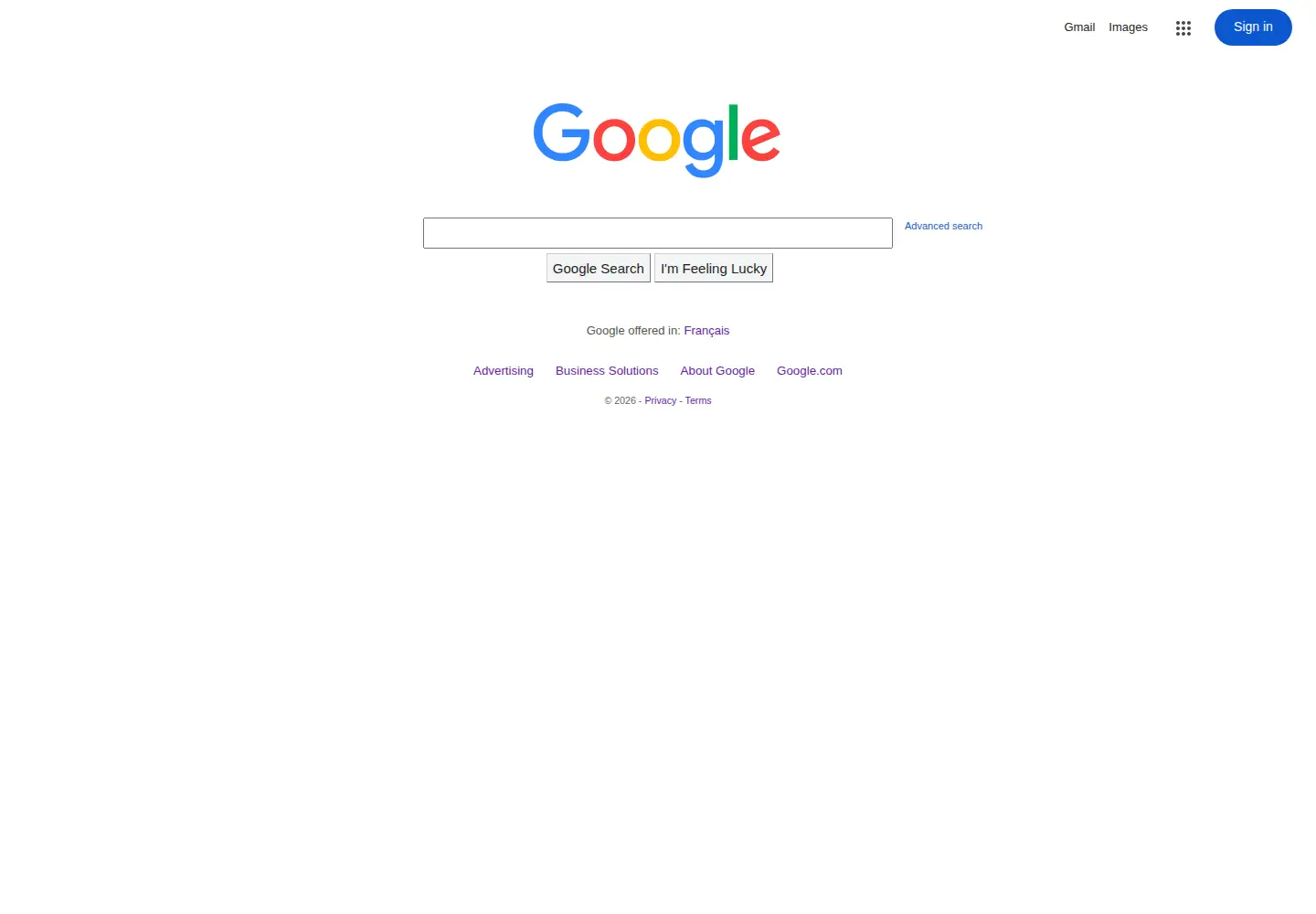 Screenshot of google.tk