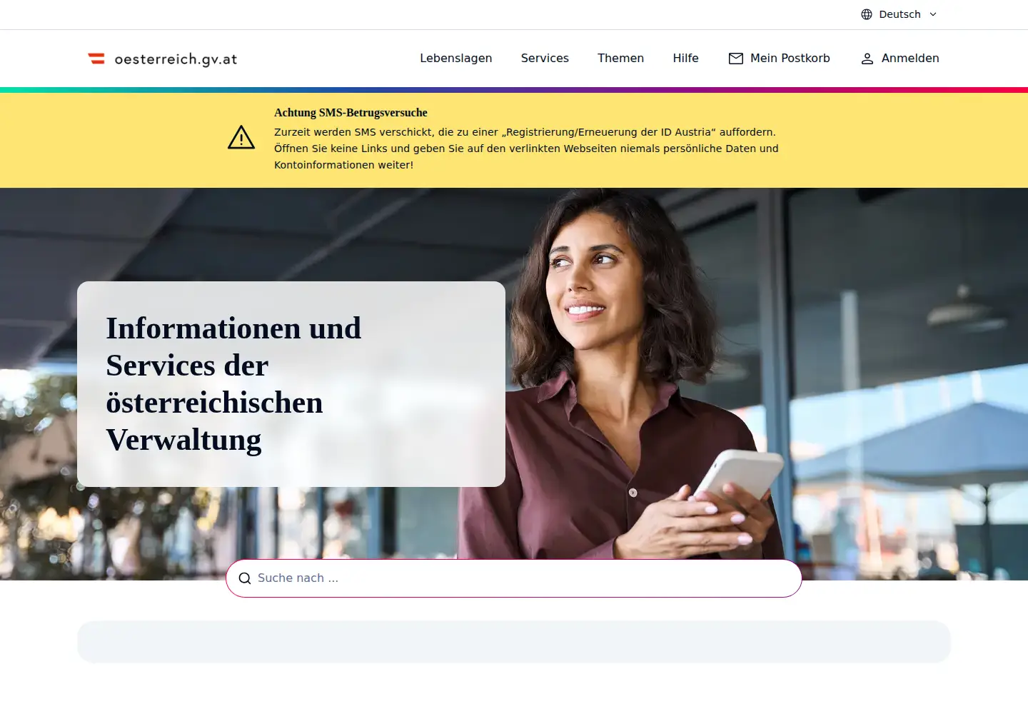 Screenshot of oesterreich.gv.at