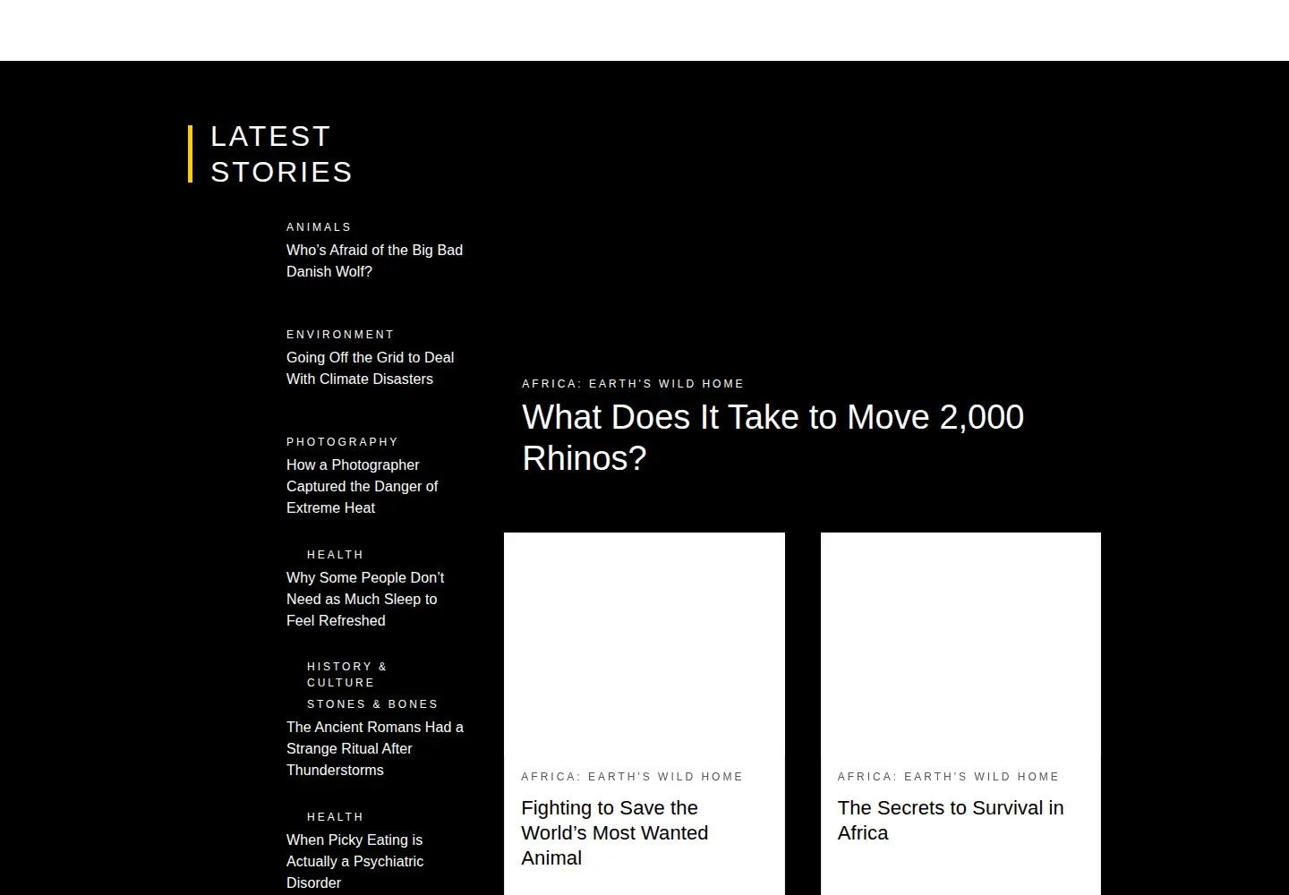 Screenshot of nationalgeographic.co.uk