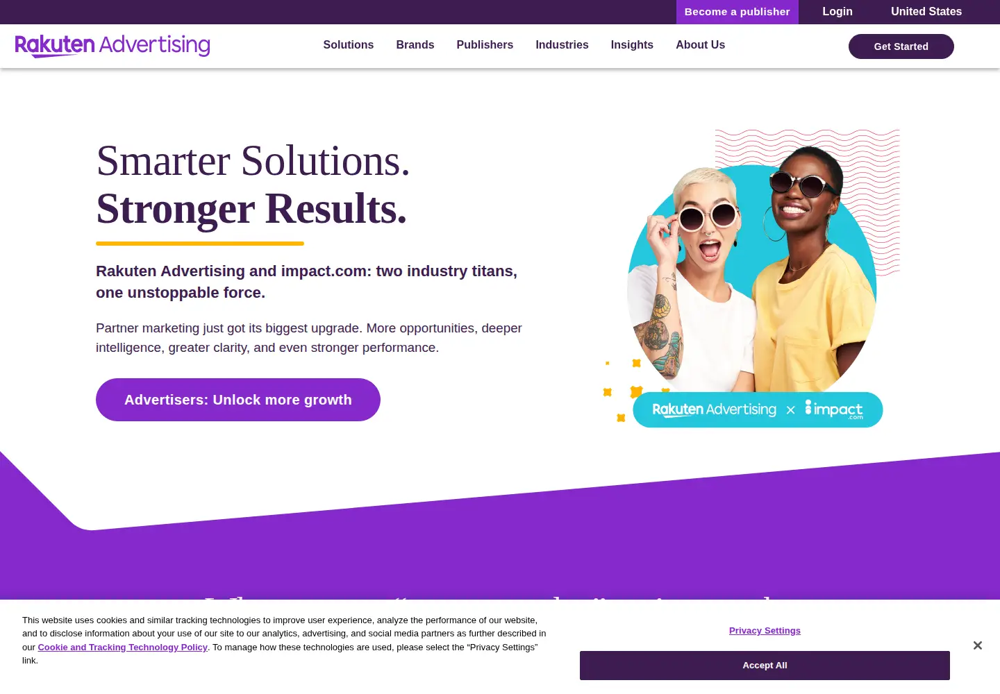 Screenshot of rakutenadvertising.com