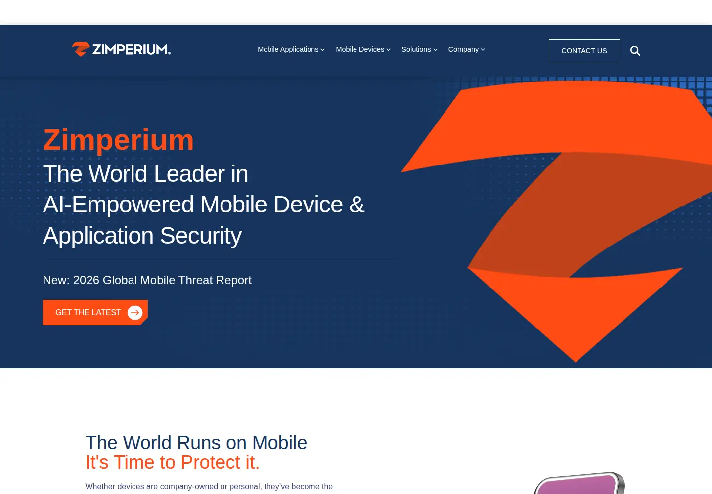 Screenshot of zimperium.com