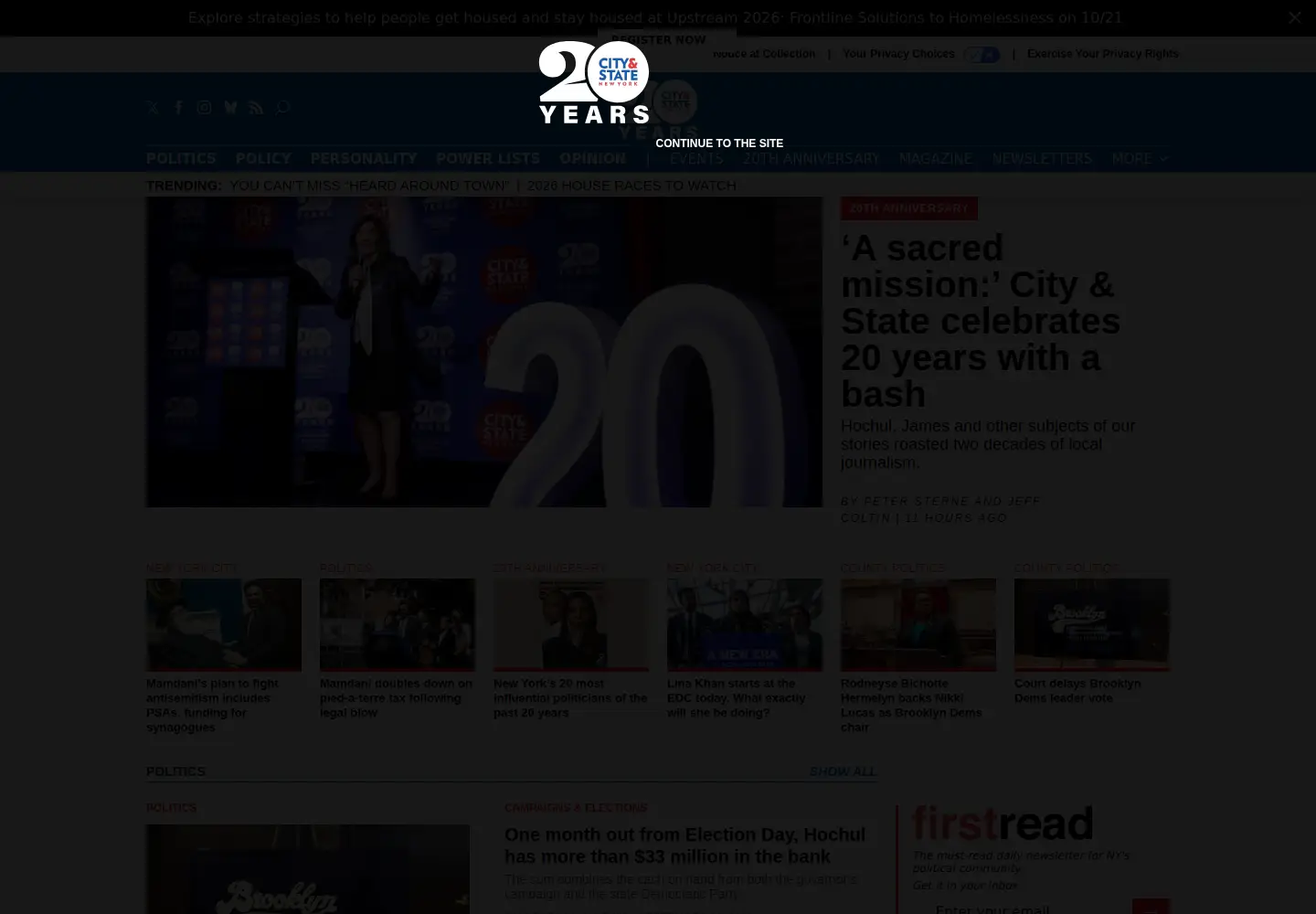 Screenshot of cityandstateny.com
