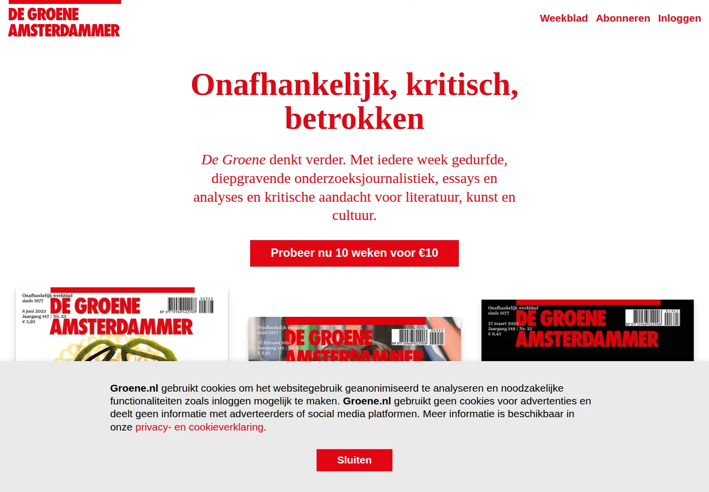 Screenshot of groene.nl