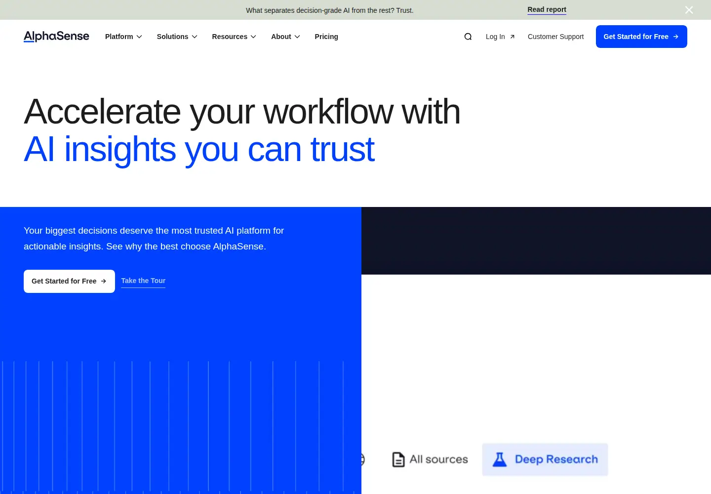 Screenshot of alpha-sense.com