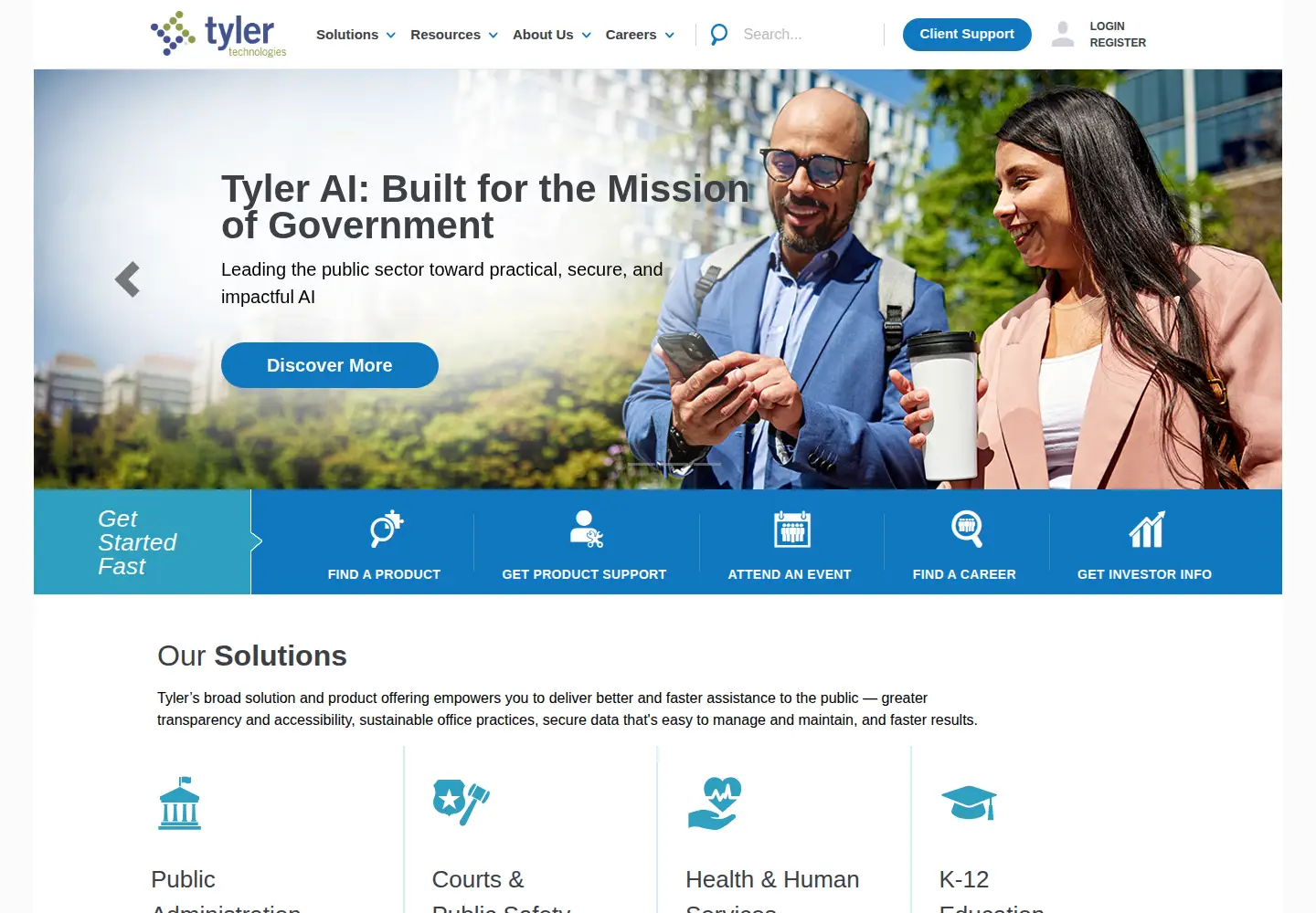 Screenshot of tylertech.com