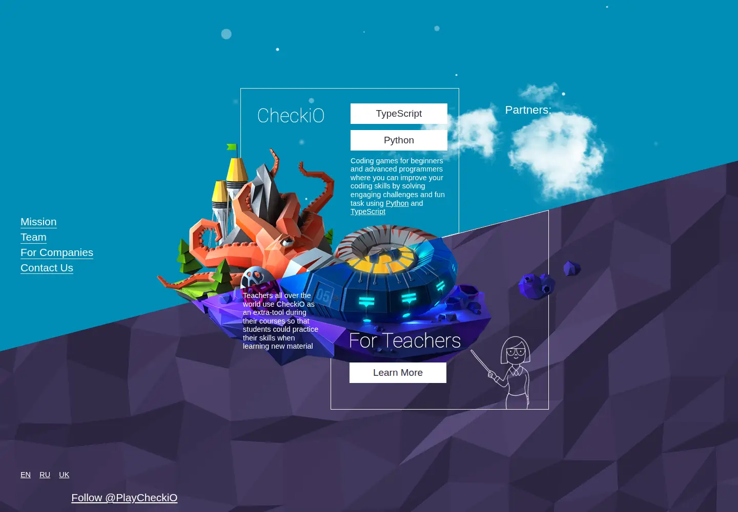 Screenshot of checkio.org