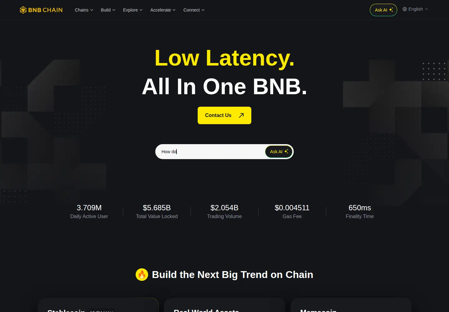 Screenshot of bnbchain.org