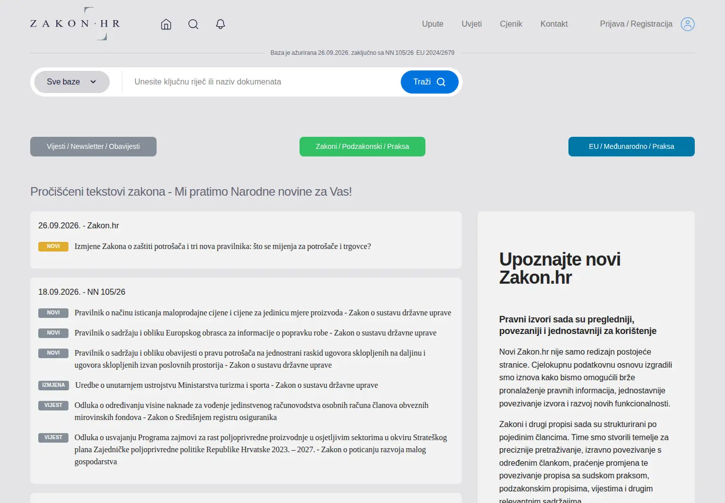 Screenshot of zakon.hr