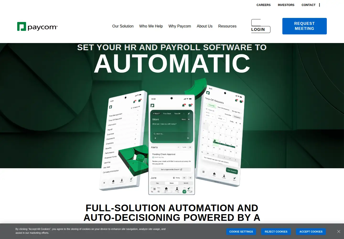Screenshot of paycomonline.net